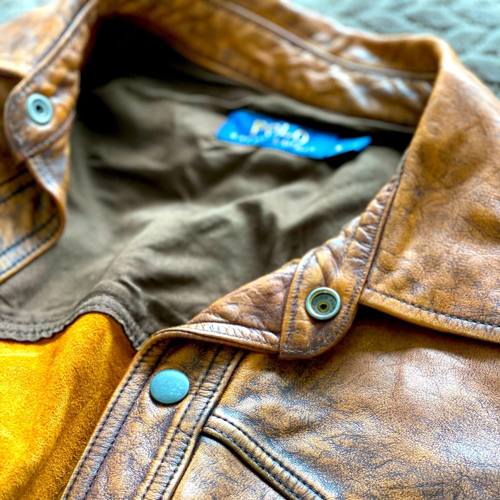 Ralph Lauren Leather Western Shirt